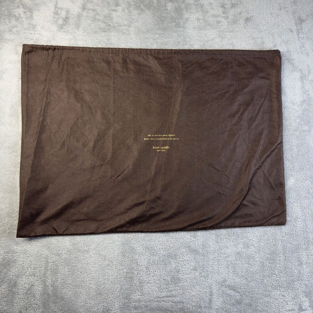 Kate Spade New York Dust Bag Brown 27" Wide x 17" Tall with Drawstring Purse Bag